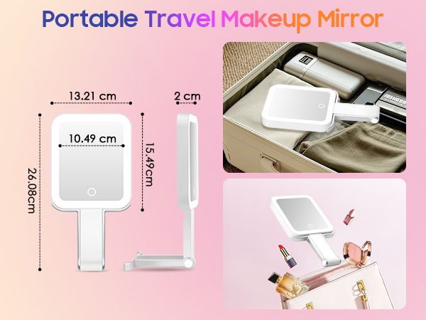 Travel makeup mirror