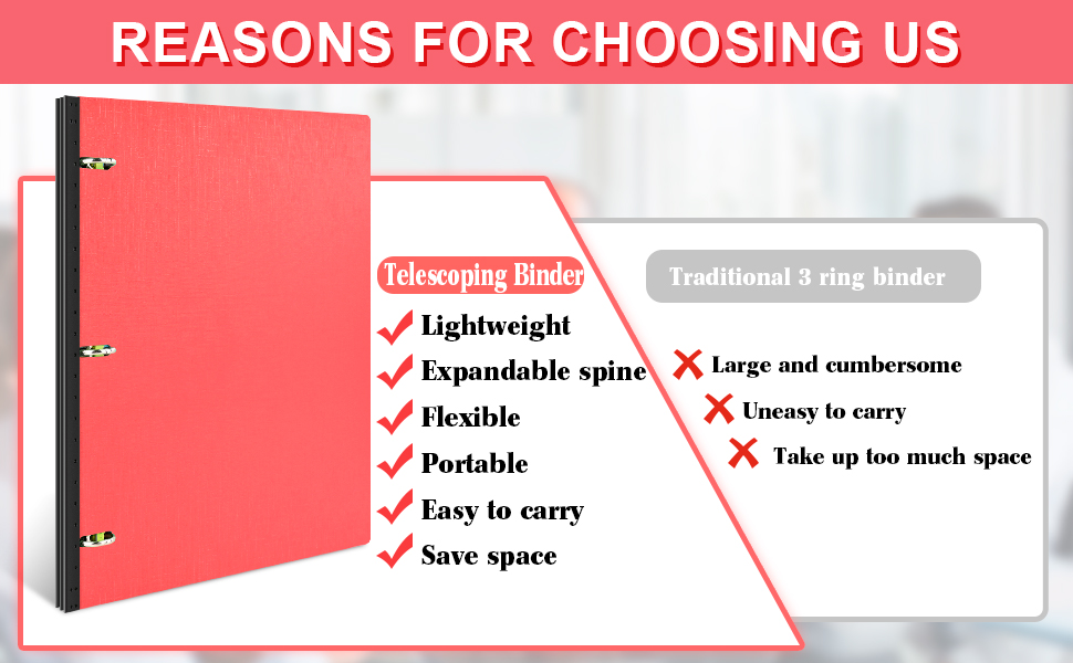 Telescoping 3 ring Binder