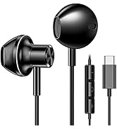 USB C Earphone Type-C Earbuds for Samsung Galaxy S22 Ultra Wired Earbuds Hi-Res Audio Headphone N...