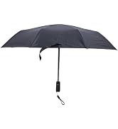 Dpofirs Portable Umbrella with Fan, UPF 50+ Sun and Rain Umbrella Travel Umbrella with Cooling Fa...