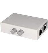 SinLoon RJ45 Splitter Selector Switch, 2 Ports Network Switch Splitter Selector Hub 2-in 1-Out or...