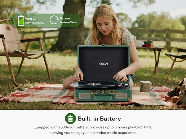 Record Player Portable with Bluetooth Connection USB Playback