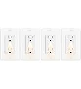 Greencycle Outlet with Night Light,4PK 15Amp Decora Electrical Wall Outlet Plug Replacement,110V,...