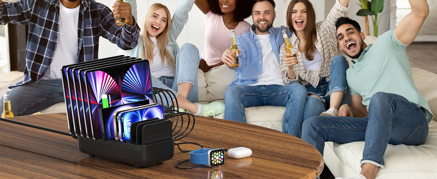 fast charging station for multiple devices