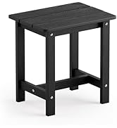 LUE BONA Outdoor Side Table, HDPS Small Outdoor Adirondack Side Tables, Outside End Table for Pat...