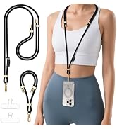 Lucforeen Phone Lanyard, Anti-Theft Strap Crossbody &amp; Wrist Strap with 2 Tether Tabs, Universal A...