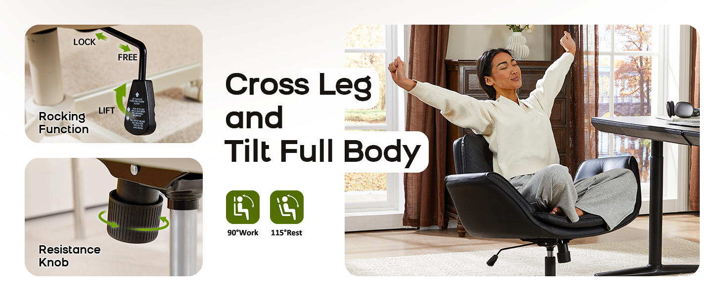 Criss Cross Chair with Tilt Function