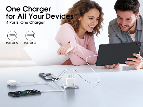 4 Ports. One Charger.