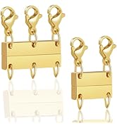 Necklace Layering Clasps Gold Necklace Separator for Layering Lightweight Necklace Stacker Clasp ...