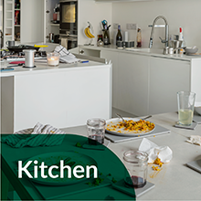 Use Simple Green All-Purpose Cleaner in the kitchen, garage, laundry, on floors &amp; carpet