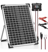 Voltset 30W 24V Solar Panel Kit, Solar Battery Maintainer with MPPT Charge Controller Adjustable ...