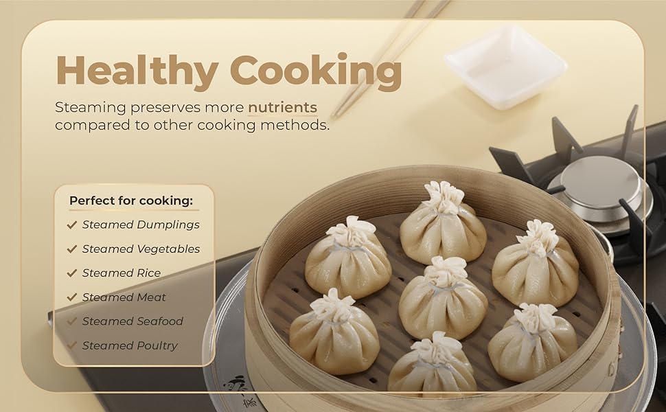 Healthy Cooking. Steaming preserves more nutrients compared to other cooking methods.