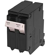 40 Amp 2-Pole Circuit Breaker, Type 3/4-Inch Plug-On Molded Case Circuit Breaker, 120/240V, Therm...