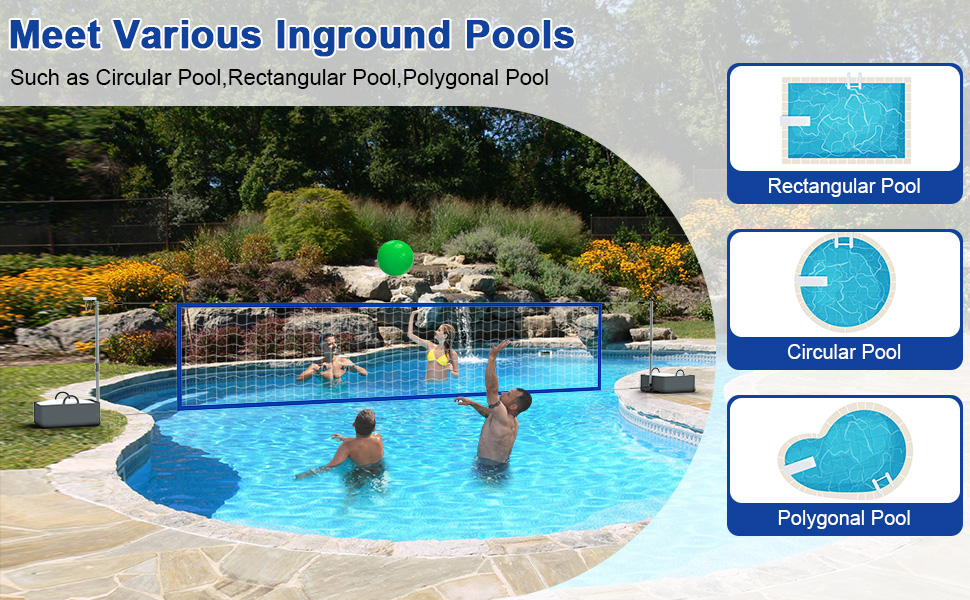 pool volleyball set for inground pools