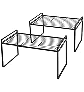 Shantton 2Pack Cabinet Shelf Organizer Storage Rack Space Saving for Kitchen Counter Pantry Bathr...