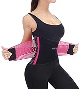 TESETON Back Support Brace Belt for Men &amp; Women, Breathable Lumbar Support Belt, scoliosis back b...