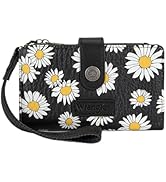X Wrangler Small Wallet Women, Wristlet Rfid Blocking Wallets Large Capacity Bifold Wallet with C...
