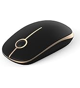 Wireless Mouse - 2.4G Slim Portable Computer Mouse with Nano Receiver, Less Noise Mobile Optical ...