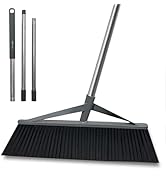 Xifando 17.7inch Wide Large Broom for Sweeping Indoor or Outdoor, Whole Length 57inch Long Handle...
