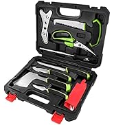 MOSSY OAK Hunting Field Dressing Kit - 10 Piece Portable Butcher Game Processing Set with Storage...