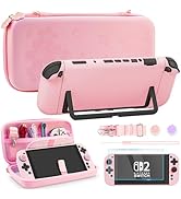 FUNDIARY Travel Carrying Case for Nintendo Switch 2 with Pink Sakura Design, Shockproof Bundle Ki...