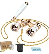 Opera Glasses 3X25 with Adjustable Handle,Chain,Magnifying Glass,BK9 Optical Prism, Mini Compact ...