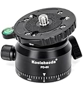 Koolehaoda Tripod Leveling Base Camera Leveler Tripod Head Ø66mm Half Ball Inclination 15° and 36...