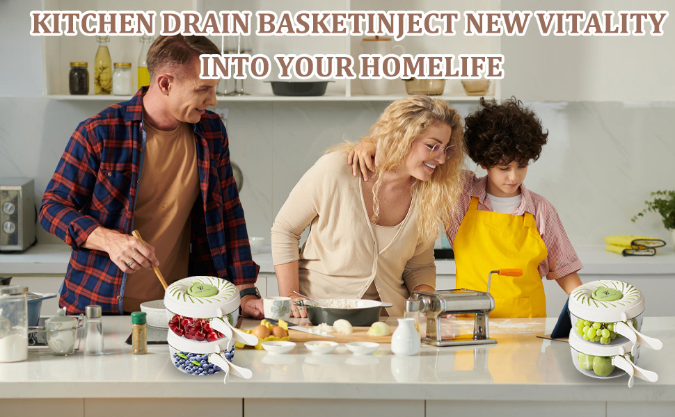 kitchen drain storage basket
