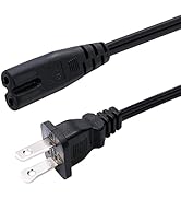 TWTADE 2 Prong 6ft Power Cord AC Wall Plug 2-Slot Polarized 18AWG 10A 125V Wire PS2/3/4 Replaceme...