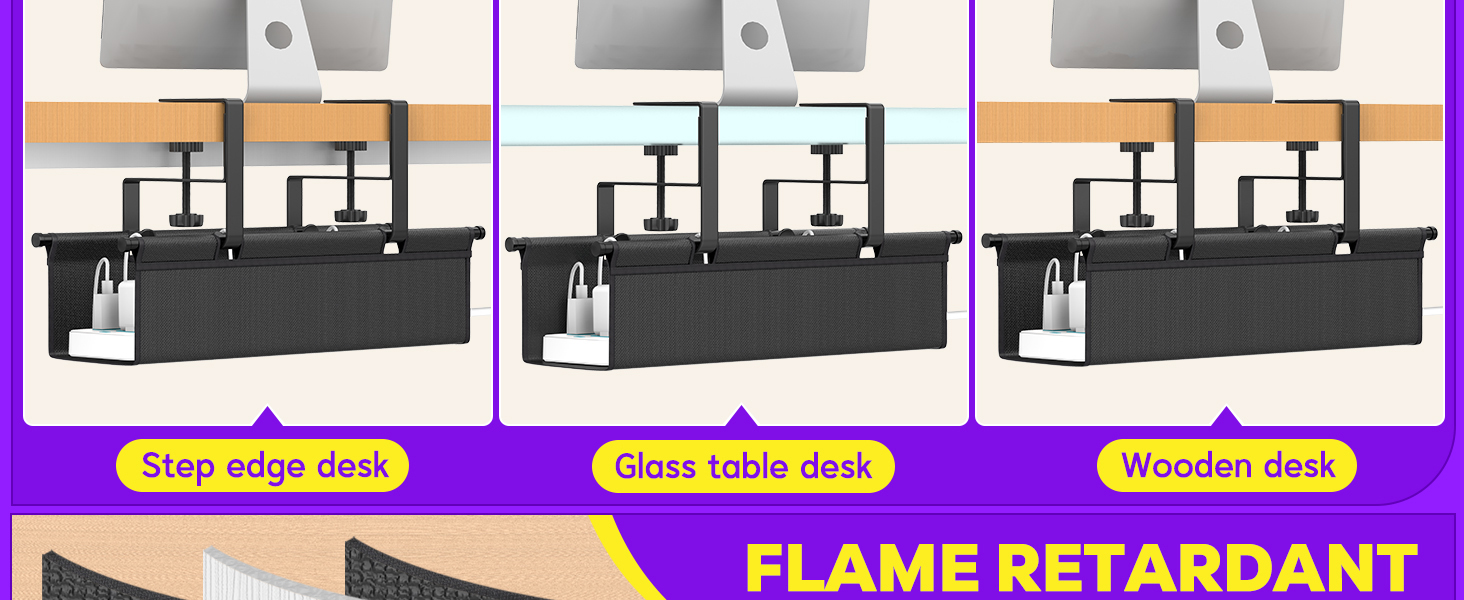 Under Desk Cable Management Tray
