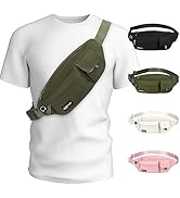 waist Pack Travel Money Belt for Men Women, Slim Running Belt For Travel Running Fitness Workout,...