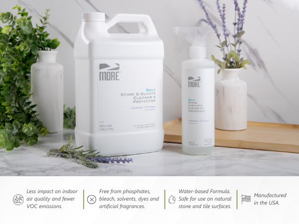 Gentle, Water-Based Formula, Less impact on indoor air quality and fewer VOC emissions