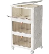 23Qt Plastic Storage Bins with Lids 3 Tier, Stackable Bins for Storage, Storage Boxes with Lids, ...