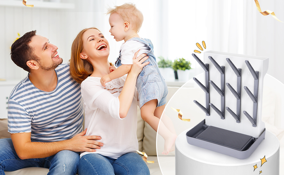 vertical baby bottle drying rack