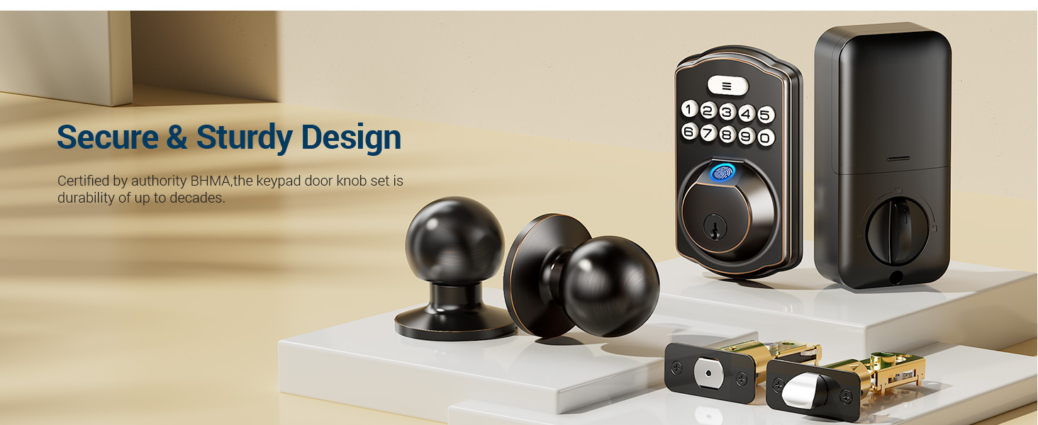 keyless entry door lock with knobs