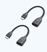  2-Pack 8K / 4K 120Hz Mini HDMI to HDMI Adapter (Mini HDMI Adapter) 