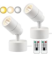 MIOBLUE 2 Pack LED Spot Lights Indoor Uplighting with Timer, 3W Up Indoor Plant Spotlight, Dimmab...