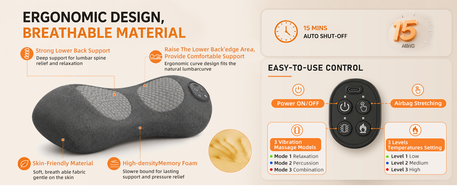 smooth spine triple fusion back massager