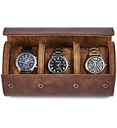 GUKA Watch Roll Travel Case for Men - Storage Organizer and Display Removable Pillows &amp; Solid Div...