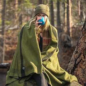 Arcturus Four Cedars Striped Wool Blanket