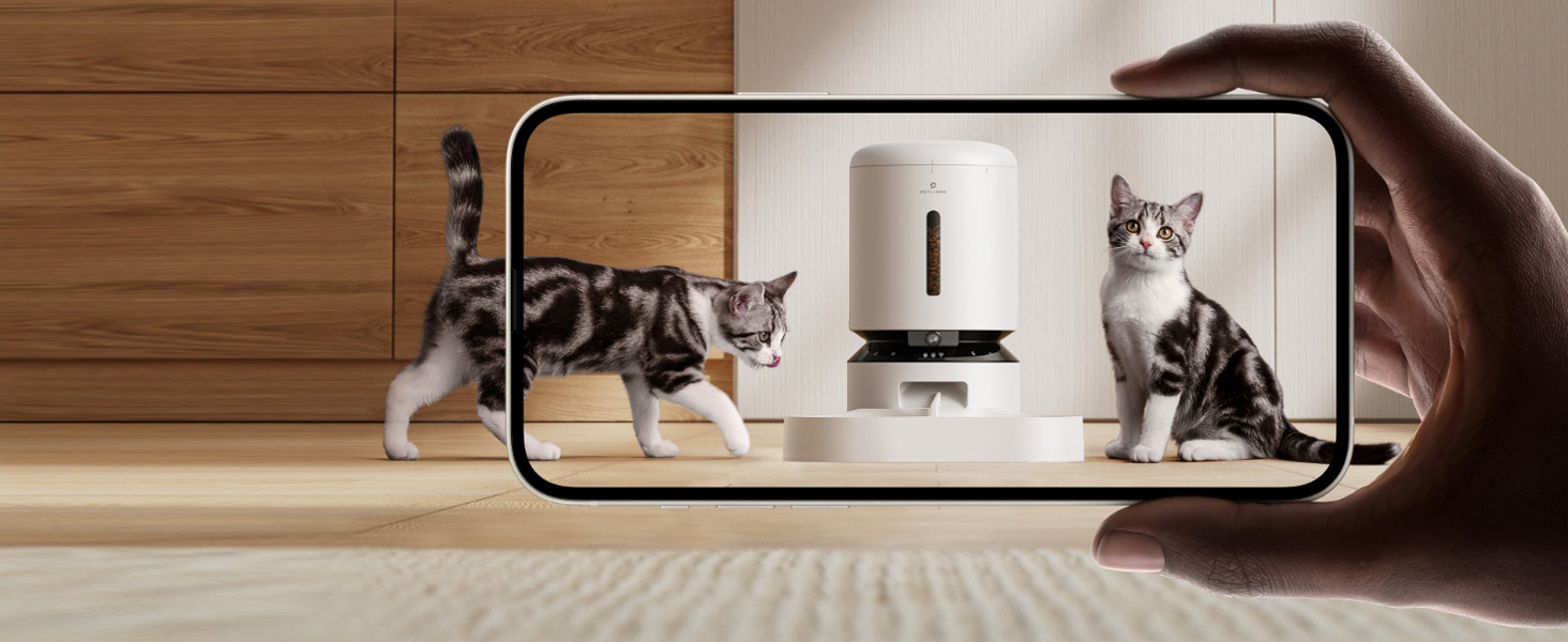 Automatic Feeder with Camera for 2 Cats