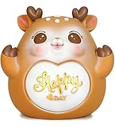 Hello Deer Piggy Bank, H&amp;W Lovely Deer Coin Bank for Kids, Creative Shatterproof Money Bank (Brow...