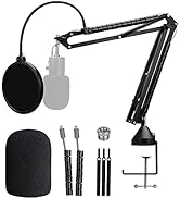 Razer Seiren X Boom Arm with Pop Filter - Professional Mic Stand for Broadcasting and Recording b...