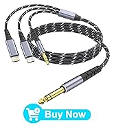 DCNETWORK Lightning to 1/4 TRS Audio Stereo Cable, 3 in 1 to 1/4 Male Aux Audio Cord Compatible w...