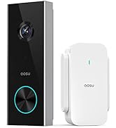 aosu 2K Wireless Doorbell Camera with aosuBase, Battery Powered, 2.4G WiFi | AI Human Detection, ...