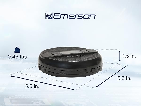 Portable Bluetooth CD Player with FM Radio built in Speaker Emerson EPCD-2000 Portable Handheld CD