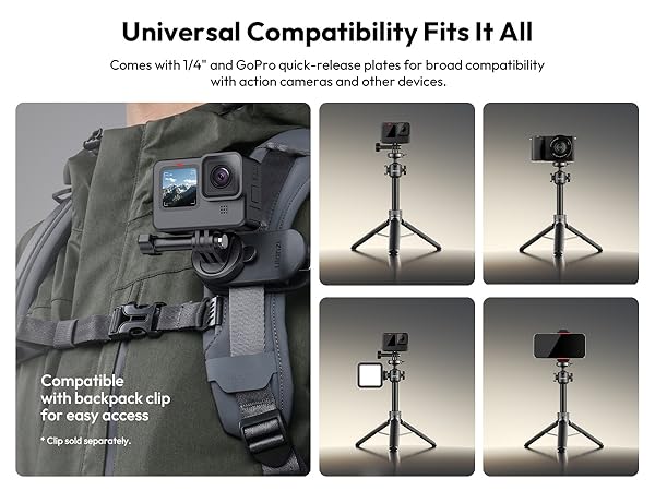 Text reads 'Universal Compatibility Fits It All' and 'Comes with 1/4