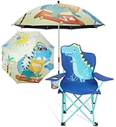 KABOER Kids Outdoor Folding Lawn and Camping Chair with Cup Holder and Carrying Bag, Children's C...