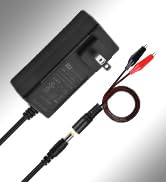 TalentCell AC/DC 14.4V/3A LiFePO4 Battery Charger with Dual Alligator Clips Connector for 4S 12V ...