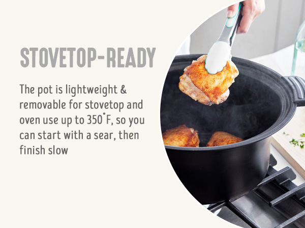 GreenLife, Ceramic Nonstick, PFAS-Free, Non-Toxic, Slow Cooker, Electrics